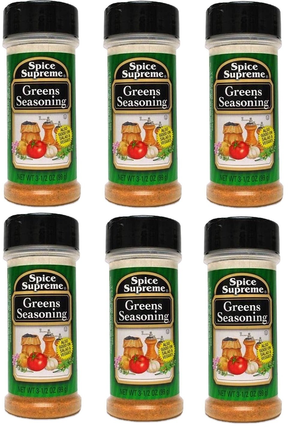 Spice Supreme Green Seasoning 3.5 Ounce (6 Jars)