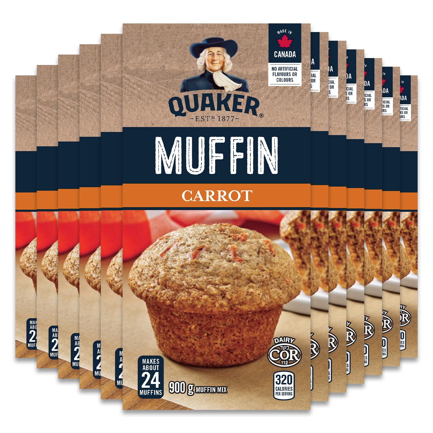 Quaker Multipack Quaker Low Fat Carrot Muffin Mix, Multi-Pack, 900g (Pack of 12 ...