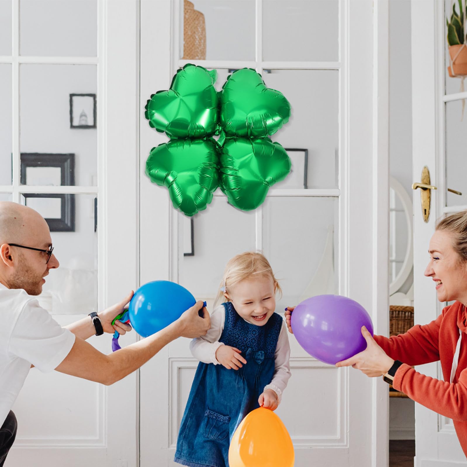 Palloncini a Forma di Fiora a Cuore 50 Pezzi Verde