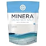 Minera Fine Grain Dead Sea Salt for Bath & Soaking - 2 lbs, Fast-Dissolving, 100% Pure & Natural, Unscented, Skin-Nourishing Sea Salt
