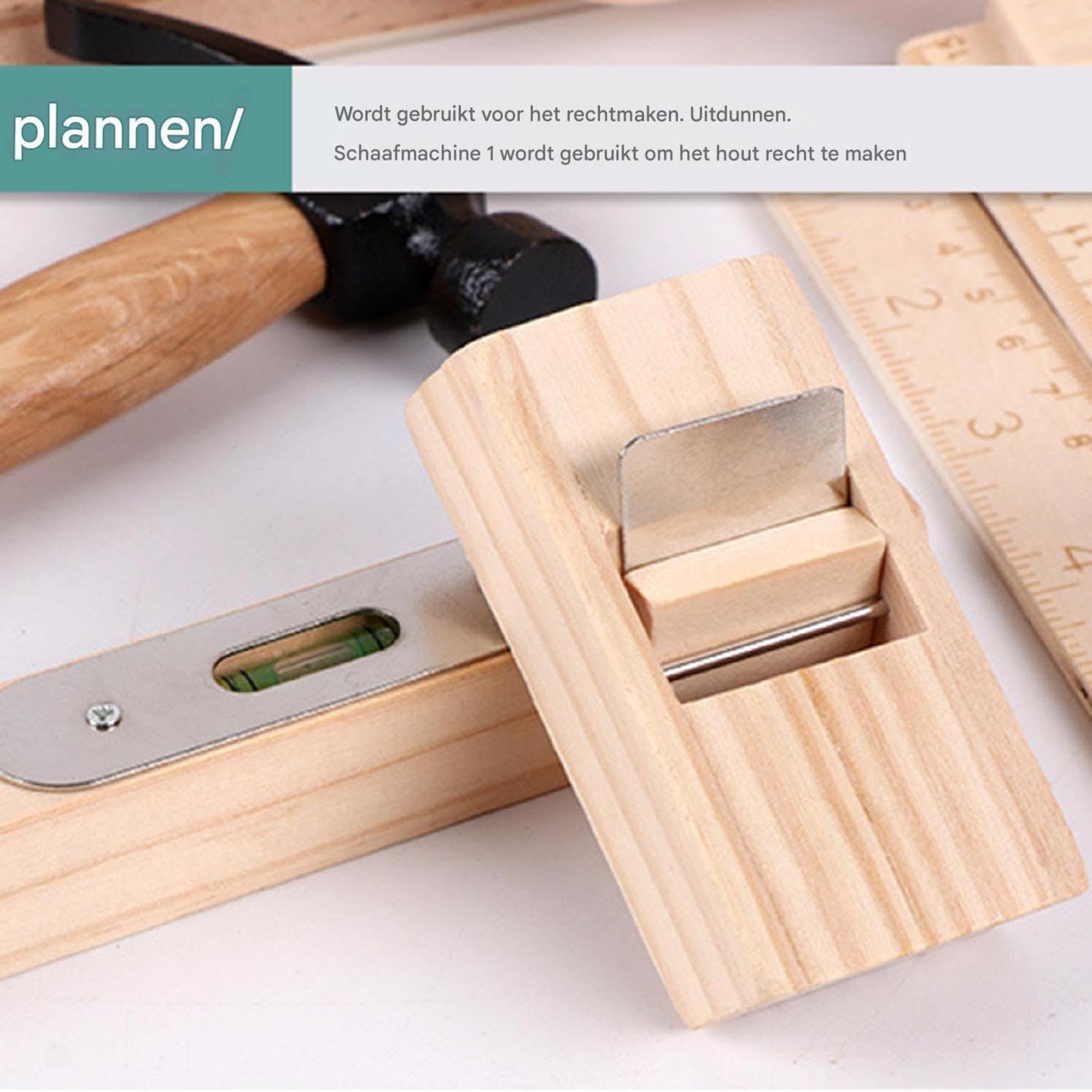 Spielwerkzeug-Set aus Holz, Rollenspiel-Werkzeugkasten Holz-Werkzeugbank | Lernspielzeug aus Holz für Kleinkinder mit Box für Kinder, Mädchen,