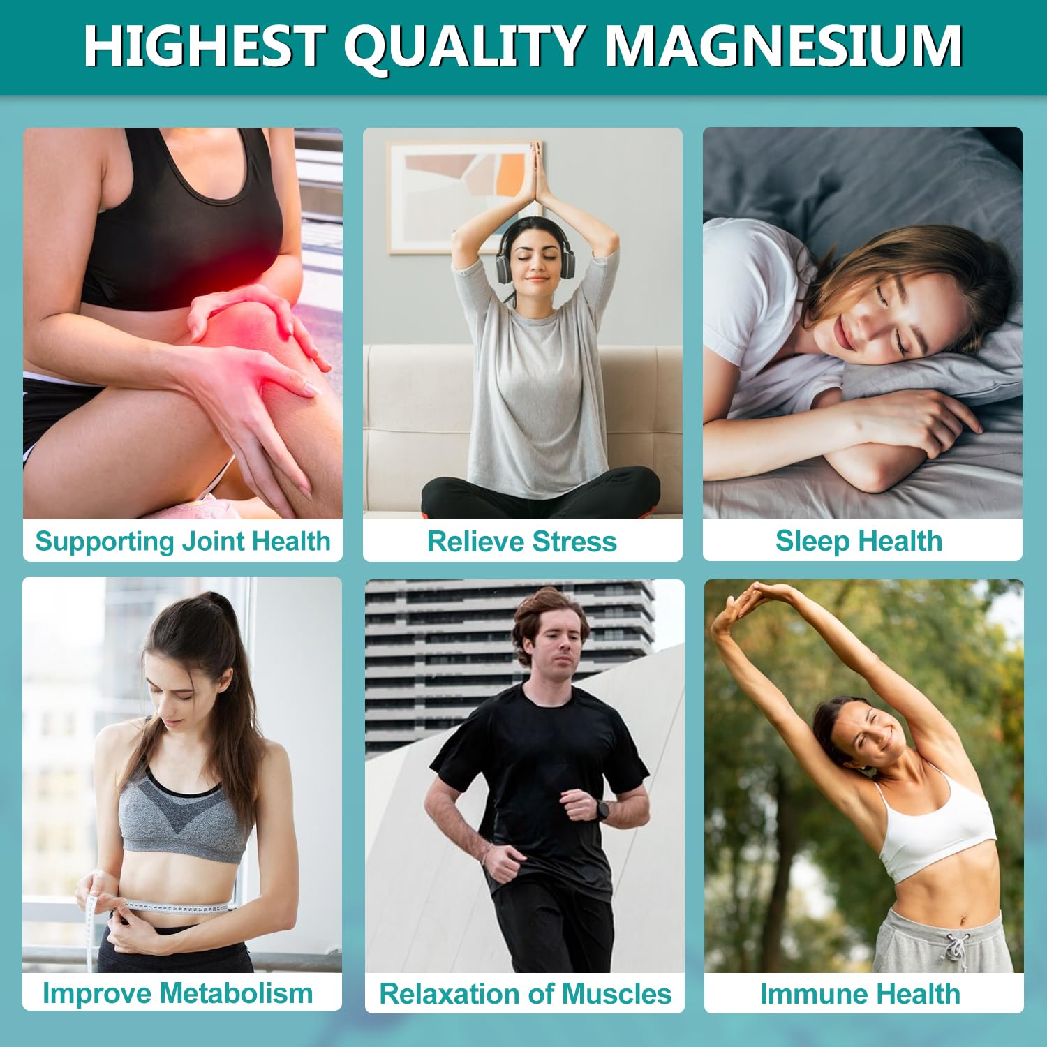 CANLIST Magnesium Glycinate Supplements 450mg for Bone & Muscle Health, Supports Deep Sleep, Muscle Relaxation & Stress Relief, High Absorption, Vegan, Non-GMO, 90 Capsules — Amazon image 7