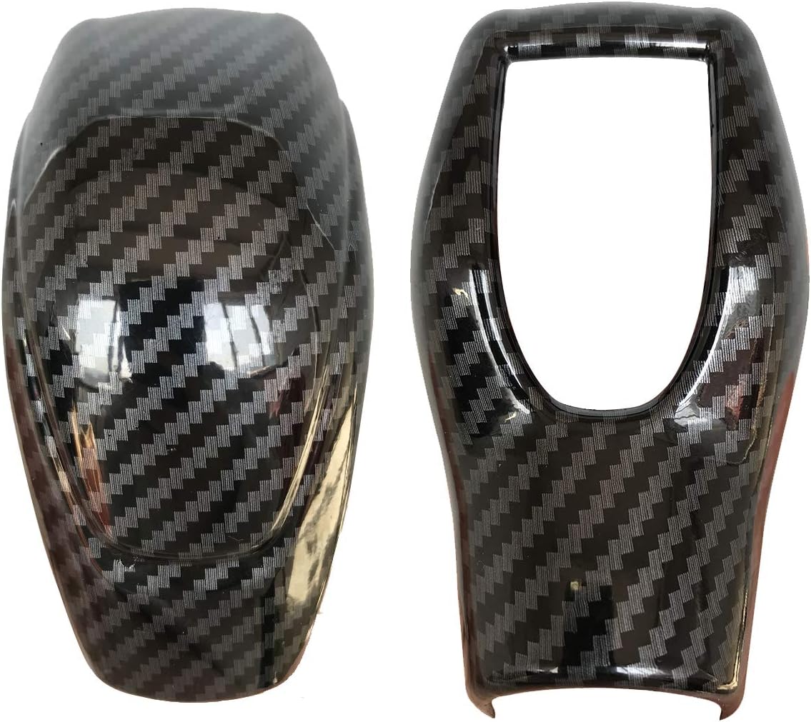 ruihe Car Gear Shift Knob Cover Carbon Fiber Color Sticker Trim Fit for Ford Focus Fiesta Fusion Escape C-Max Transit-150 Transit-250 Transit-350 Transit Connect