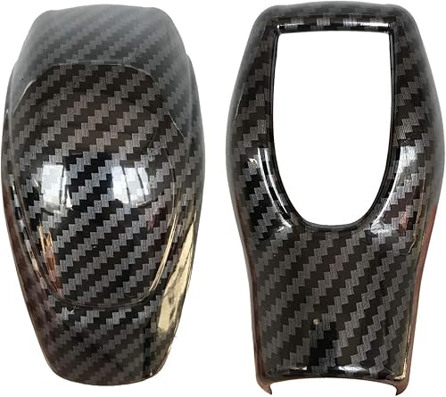 Miniatura 5 de ruihe Cubierta de la perilla de la palanca de cambios de coche de fibra de carbono, ajuste para Ford Focus Fiesta Fusion Escape C-Max Transit-150