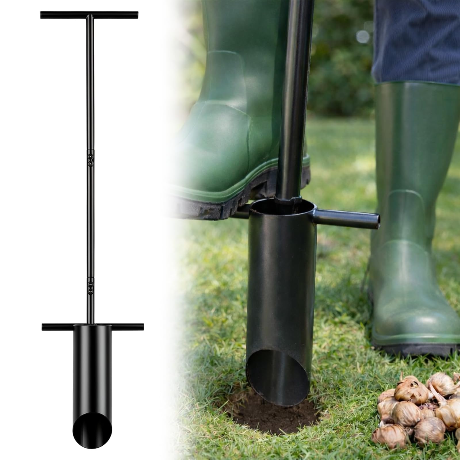 Outil de plantation de bulbes robuste pour trou de jardinage profond