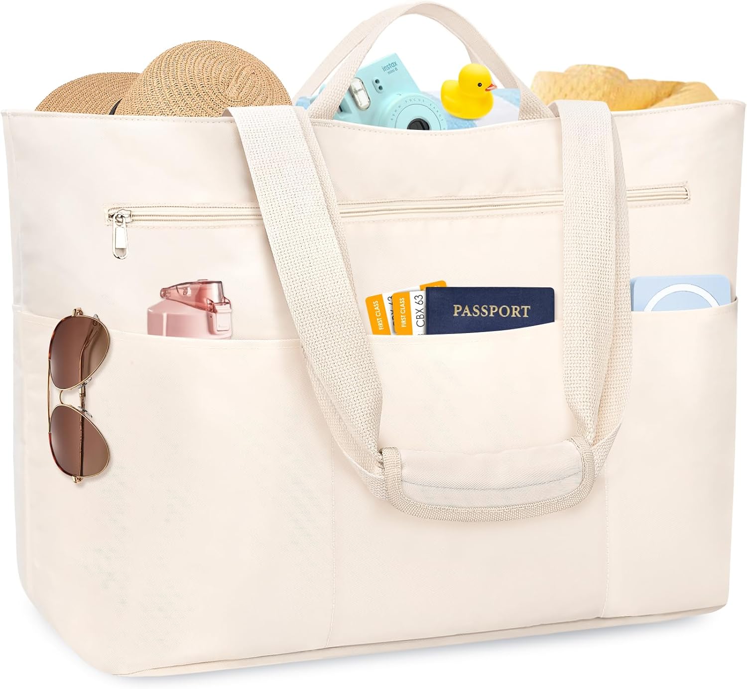 HUANLANG Large Beach Tote Bags for Women Men,Big Beach Bag with