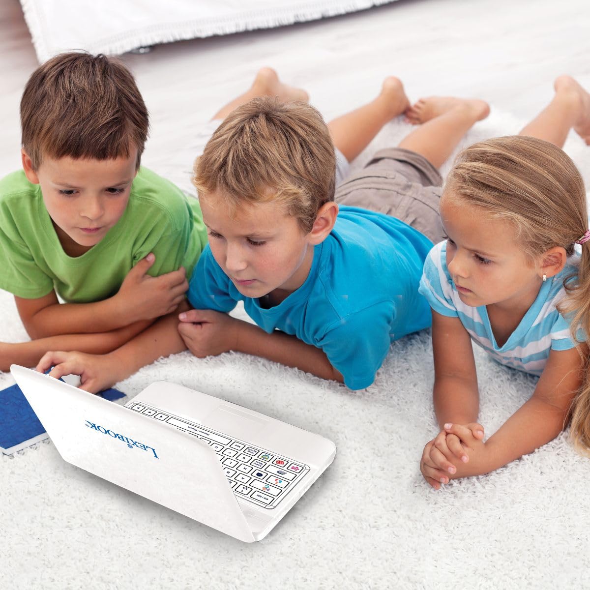 Lexibook, Ordinateur Portable éducatif bilingue, Anglais et Espagnol, 164 activités d'apprentissage, écran LCD, Clavier, Jeux Amusants et découverte, Bleu, JC601i2LXB