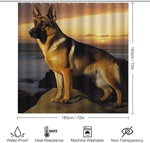 Miniatura 2 de Juego de 4 cortinas de ducha de baño, juegos de baño con alfombras (tapete de baño, forma de U y tapa de inodoro), juego de decoración de baño de