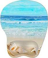 Vista 38 de Alfombrilla para mouse con soporte de muñeca, almohadilla antideslizante para mouse para oficina, computadora, laptop y Mac, cómoda y ligera