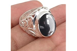 925 Sterling Silver Ring For Women & Girls Genuine Hematite Ring