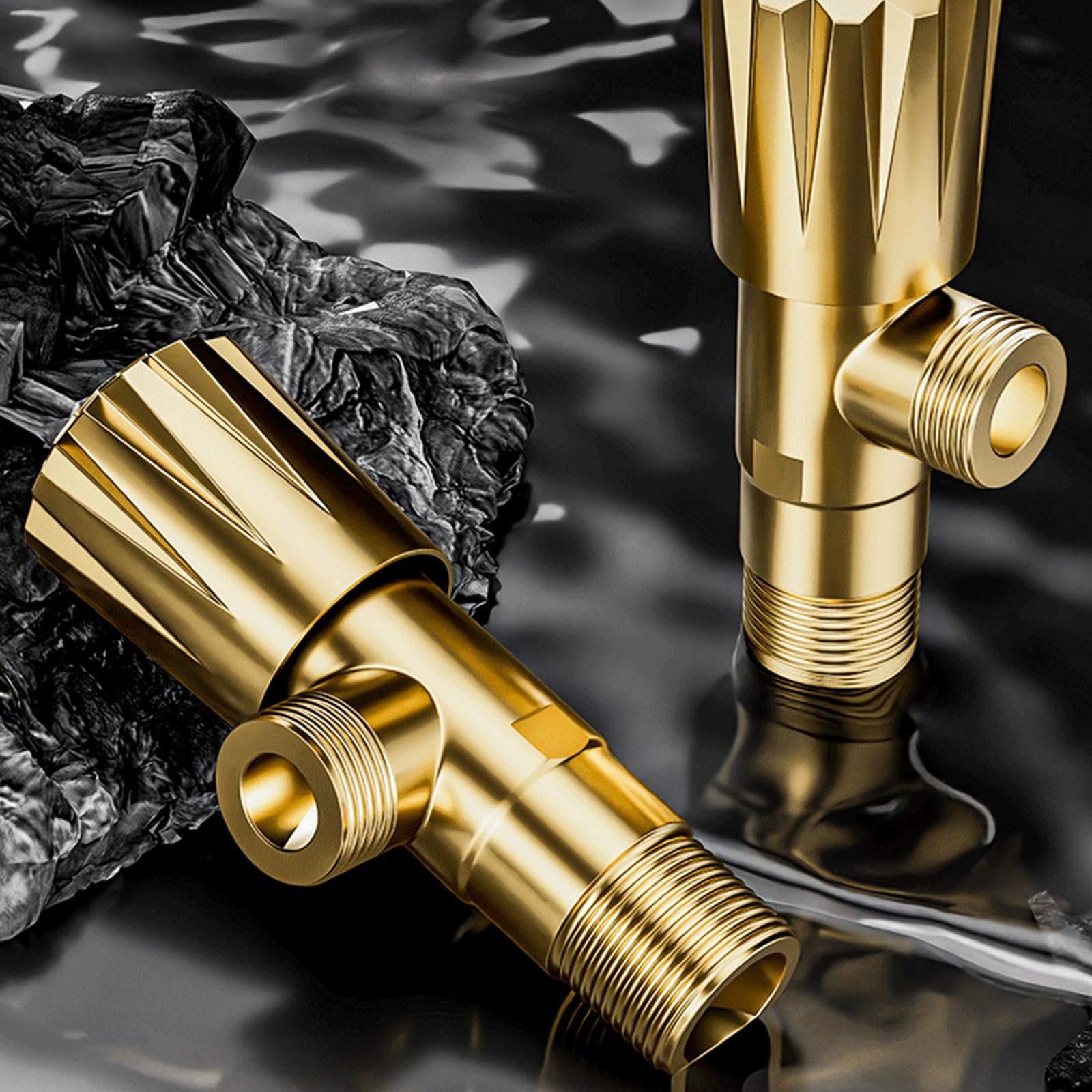 Ottone 1/2 "Water Stop Valvole Universali Flussi d'acqua Valvole di controllo Acqua calda/fredda Angoli di rotazione valvole di arresto Enduring