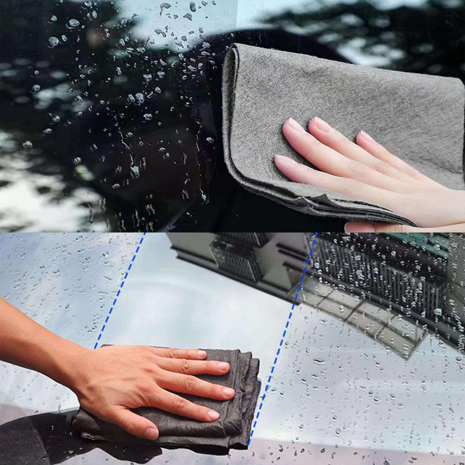 2pcs Thickened Magic Cleaning Cloth,Magic Cleaning Cloths for Glass,Magic Fiber Microfiber Cleaning Cloth,Thickened Magic Cleaning Cloth Microfiber Cleaning Rags for Home&Car cleaning tools(30*30cm) 3