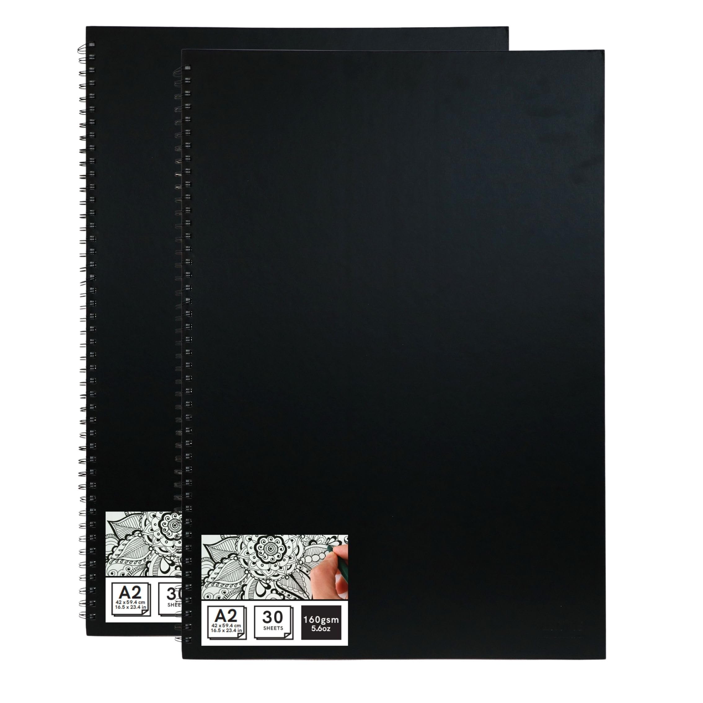 Artme A2-2Pk A2 Sketch Pad 2Pk, 30 Sheets 160Gsm, Spiral Bound, Sketchbook Portrait