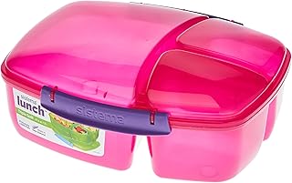 Sistema Lunch Triple Split pudełko na lunch z garnkiem na jogurt, 2 l, kolor różowy