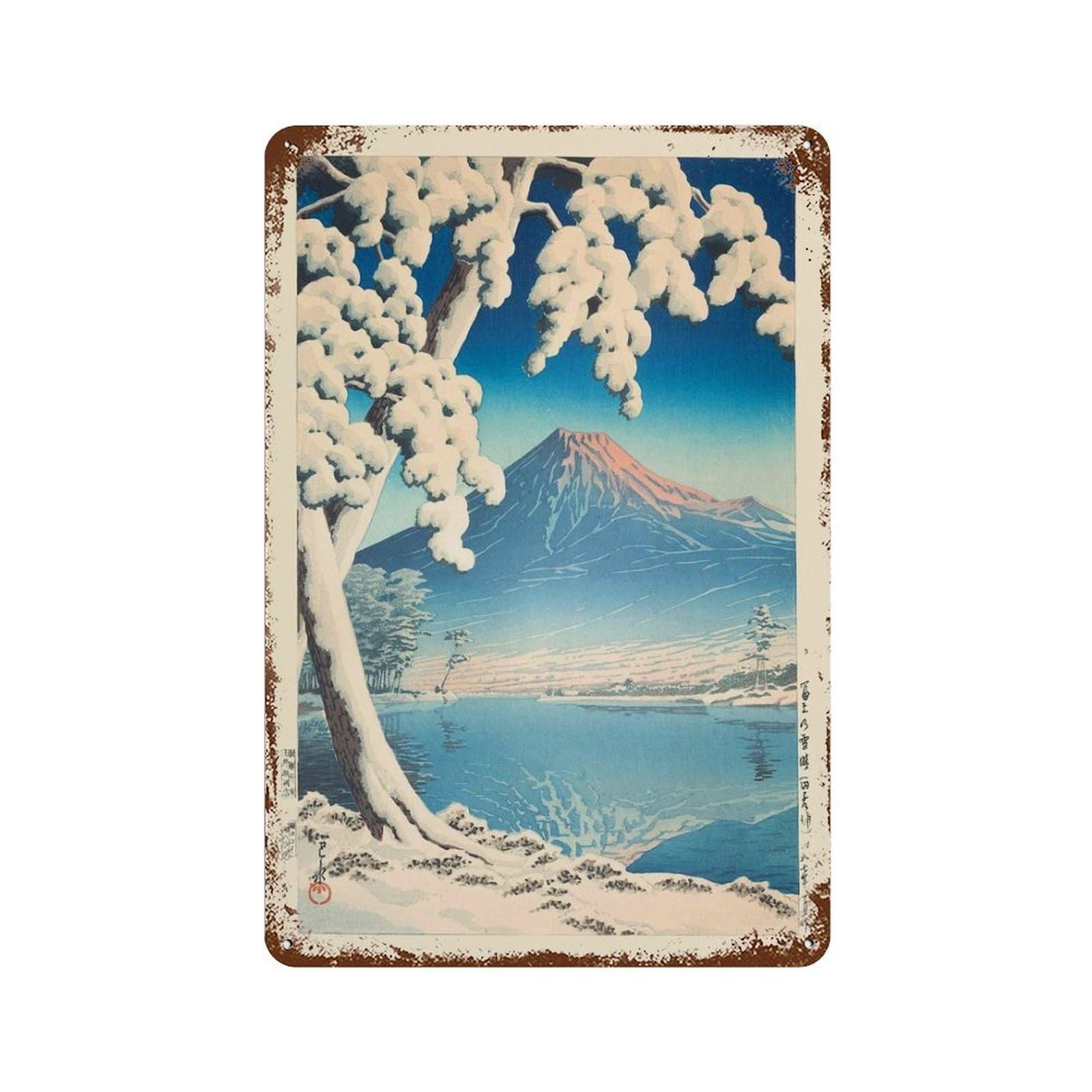 xiaoxiaoshen Kawase Hasui Japanese Woodblock Art (6) Wall Decor Art Metal Tin Poster Modern Home Decor Art Home Bar Shop Decorations Vintage Sign 30x20cm