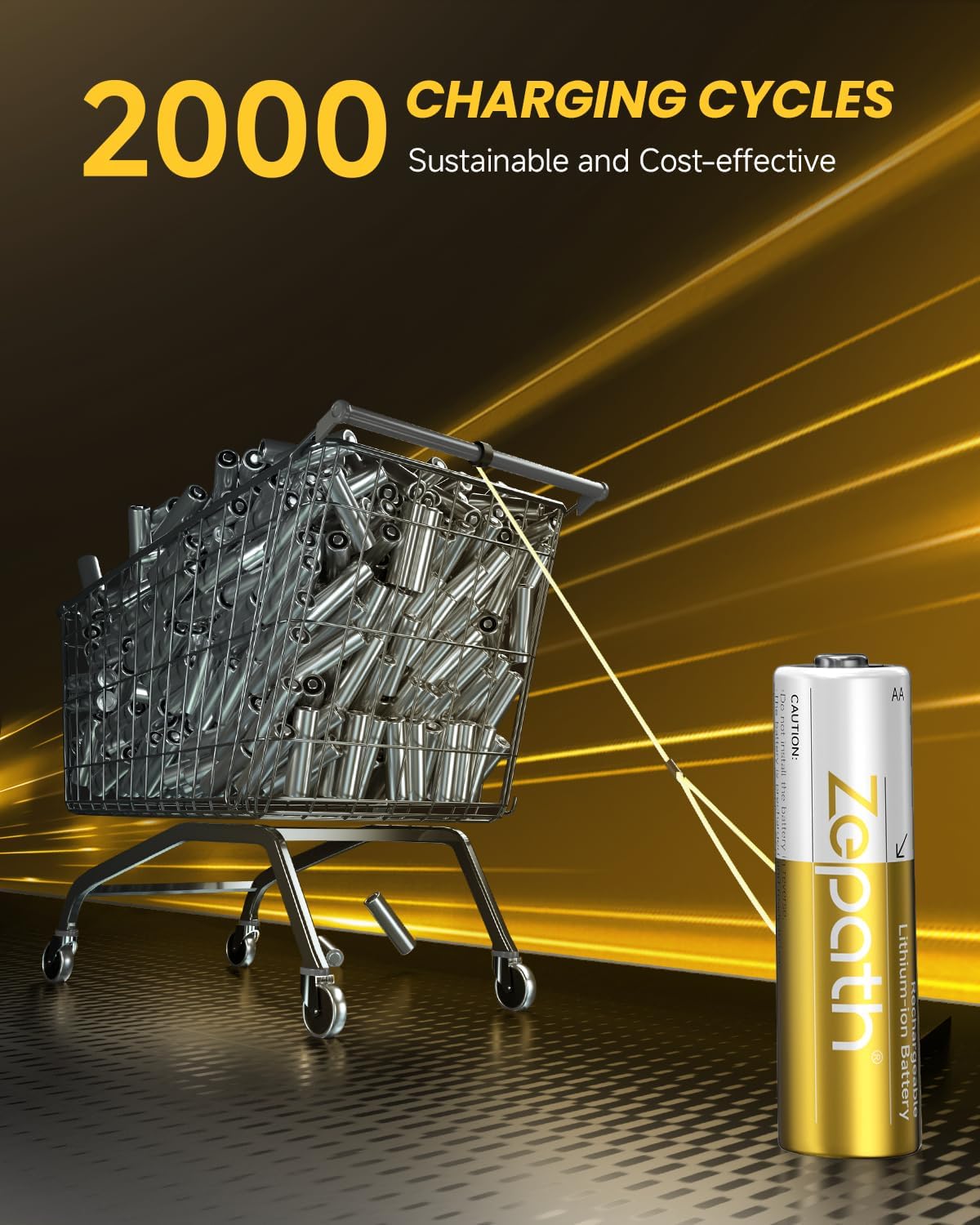 16 Pack Rechargeable AA Batteries Lithium with Charger, 3600mWh High Capacity Double A Battery,1.5V Constant Volt AA Rechargeable Li-ion Battery