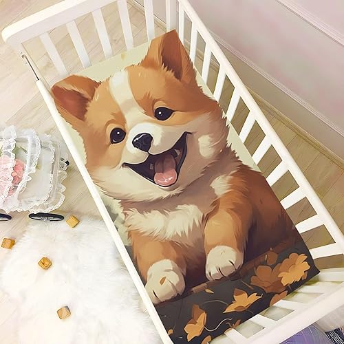 Miniatura 6 de Fitted Crib Sheets Kawaii Dog on Swing Sunflower Baby Crib Sheets for Boy & Girl Toddler Mattress Sheets 21216279