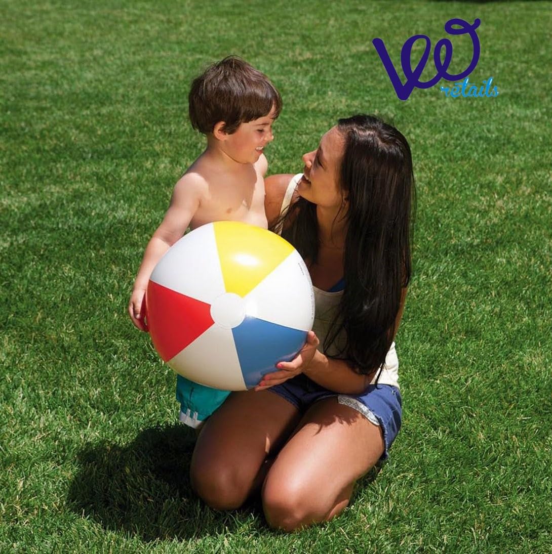 VWretails Glossy PVC Panel Inflatable Beach Ball - 20" (Multicolor) 3