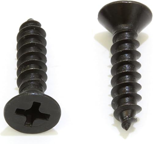 Miniatura 3 de Bolt Dropper Tornillo Phillips de cabeza plana de acero inoxidable con revestimiento de óxido negro #8 x 1 pulgada (paquete de 50), tornillos de