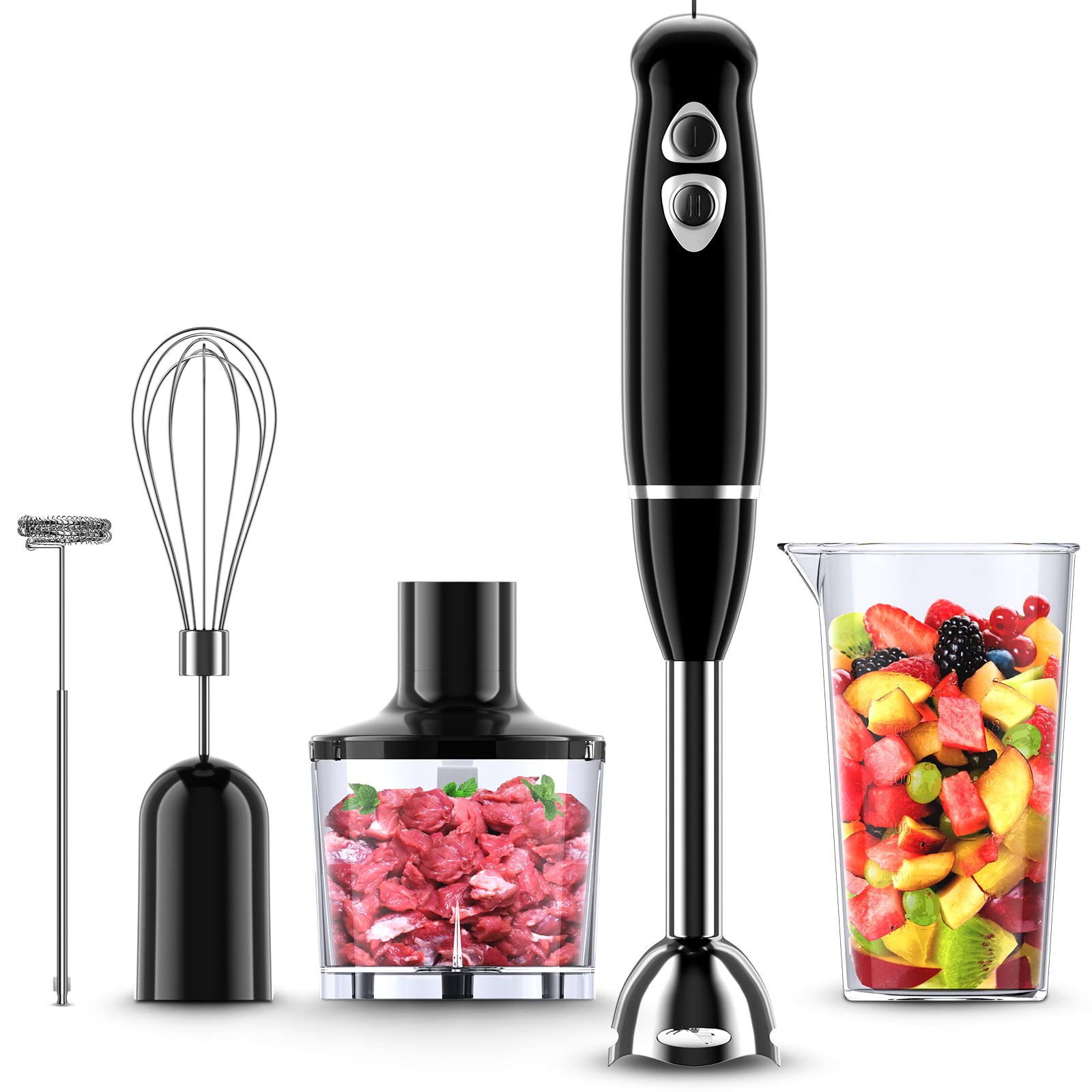Buy Hand Blender, 500 Watt Immersion Blender, 5in1 Stick Blender with