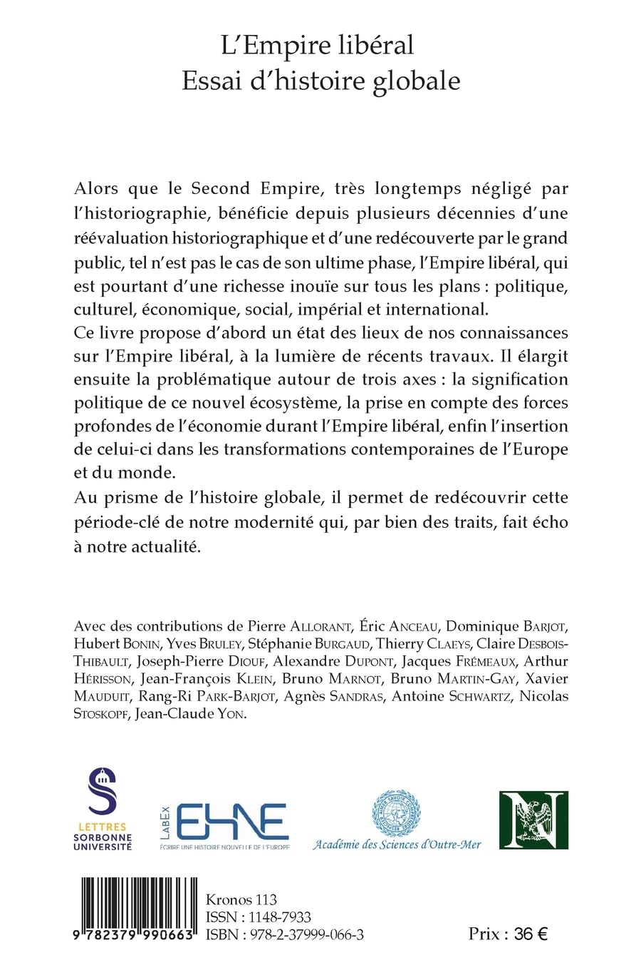 L'Empire libéral: Essai d'histoire globale