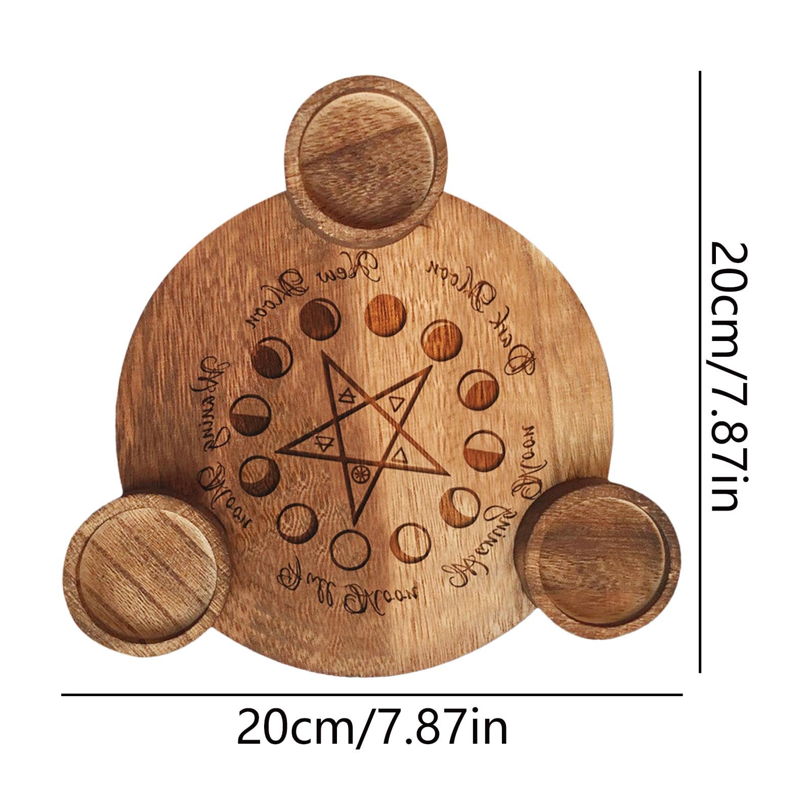 Resina Portacandele Astrologia Pentacolo Altare Piatto Divinazione Props Candelabro Stregoneria Forniture Tavolo Energia Props