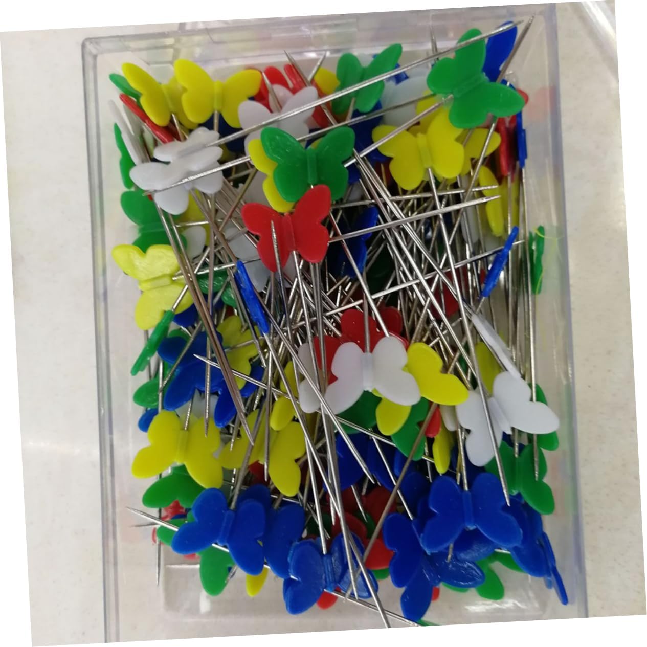 Garneck Pack of 100 Quilting Pins with Head - Long and Large Pins for Patchwork and DIY Crafts - Ideal for Dressmakers and Jewellery Decorations