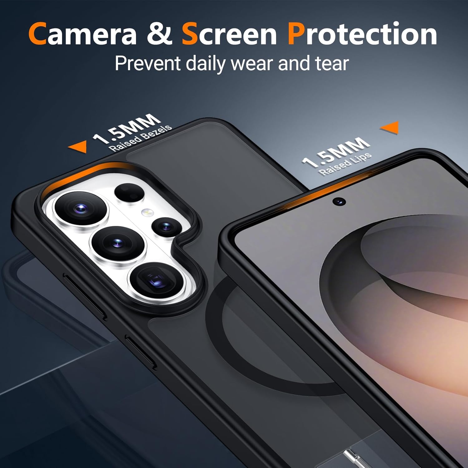 SPIDERCASE Magnetic for Samsung Galaxy S26 Ultra Case,[Built-in Invisible Kickstand][Compatible with Magsafe] Translucent Matte Slim Phone Case for S26 Ultra 6.9'',Black