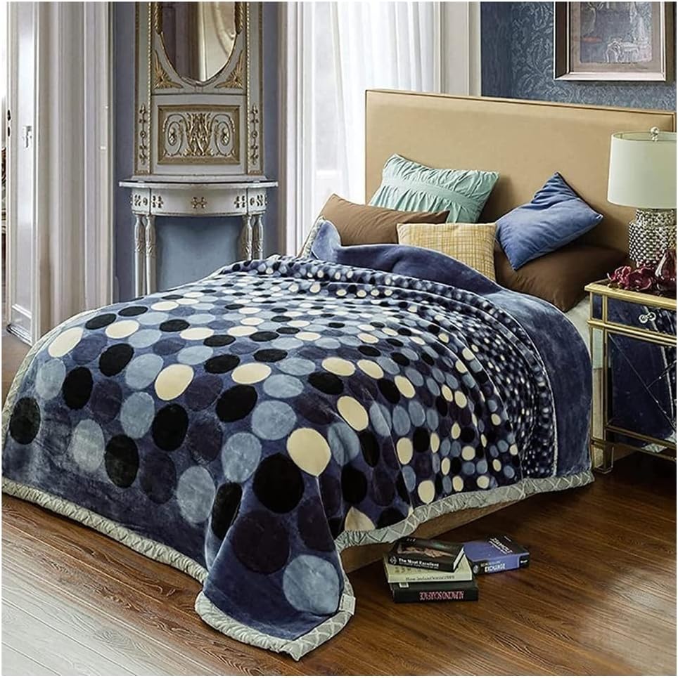 Amazon｜ブランケット ひざ掛け 2層リバーシブルソフトヘビー韓国ブランケット、暖かいプラッシュフリースブランケット、韓国スタイルミンク