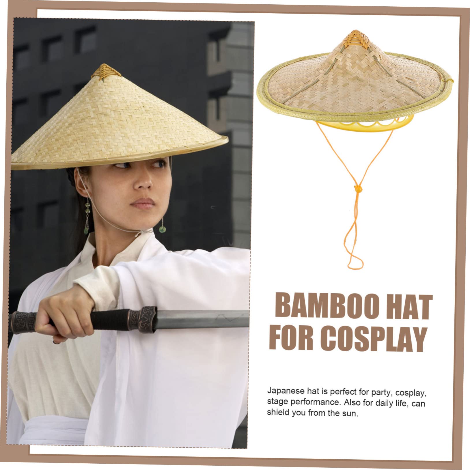 Amazon | [Housoutil] 竹製忍者帽子 コスプレ用 サムライデザイン