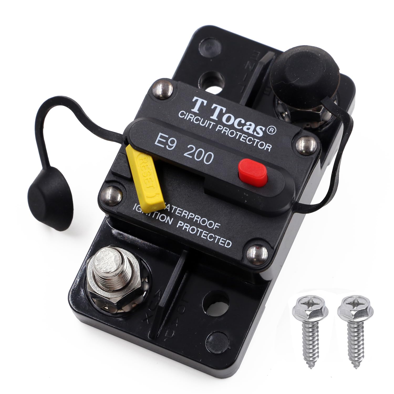 3/8" Studs 200A Amp Circuit Breaker Switch Button w/LED Indication
