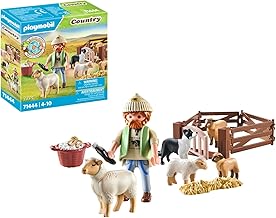 Playmobil 71444 Shepherd Dog with Sheep - Country - With 5 Animals and 1 Figure - Toy Made from over 80% Recycled or Biobased Materials on Average 4+