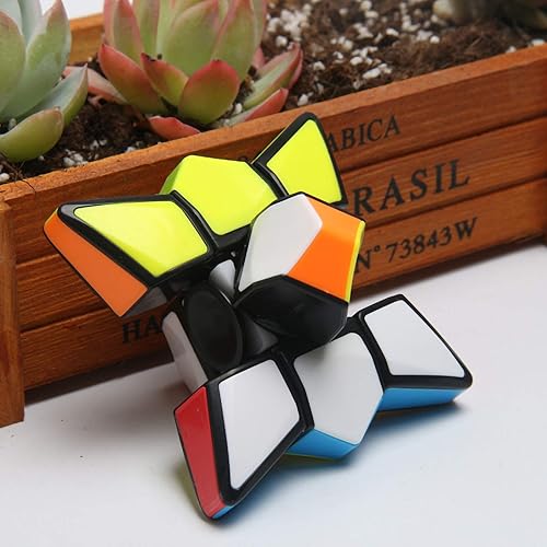 Miniatura 2 de AHYUAN Spinner Fidget Toy Magic Spinner Cube 1X3X3 Speed Cube de 2.8 pulgadas, sin calcomanías, cubo disquete, rompecabezas, 2 en 1, rompecabezas