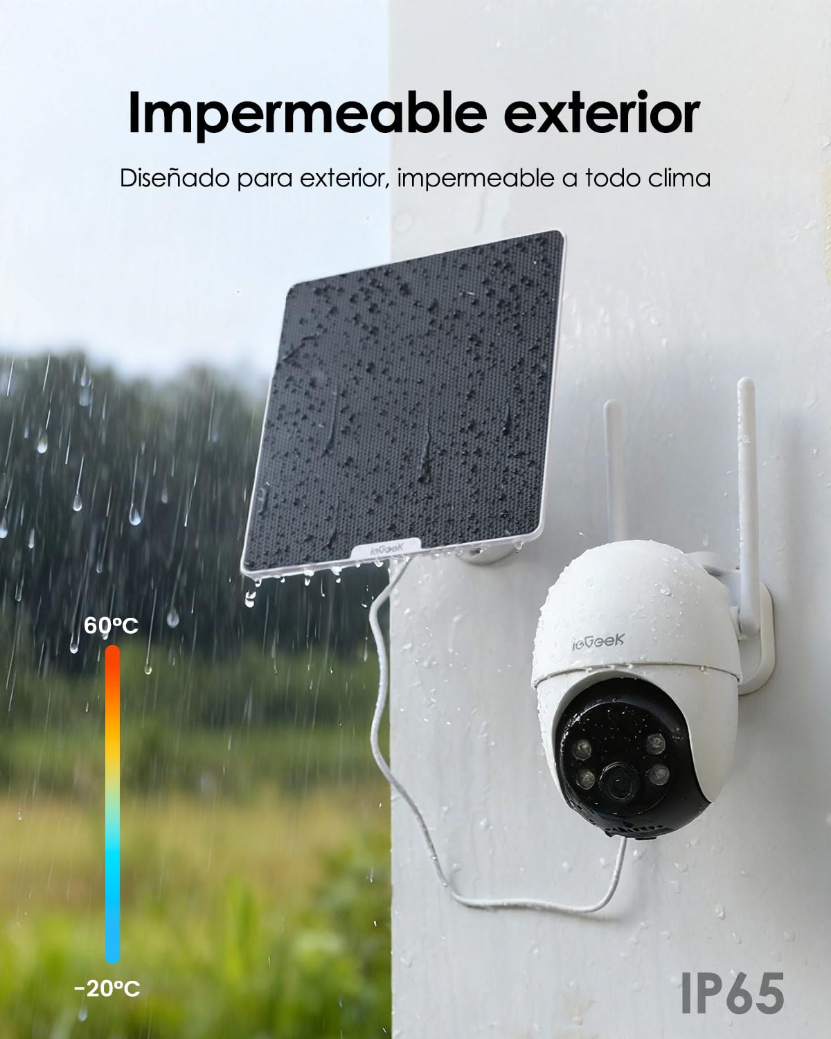 ieGeek 24/7 Grabación,Cámara Solar 4G AOV sin WiFi,Cámara Vigilancia SIM Exterior sin Cables,Seguimiento Automático,Detección Persona/Coche 30m,Visión Nocturna 20m,eSIM Integrado,10000mAh,360° PTZ
