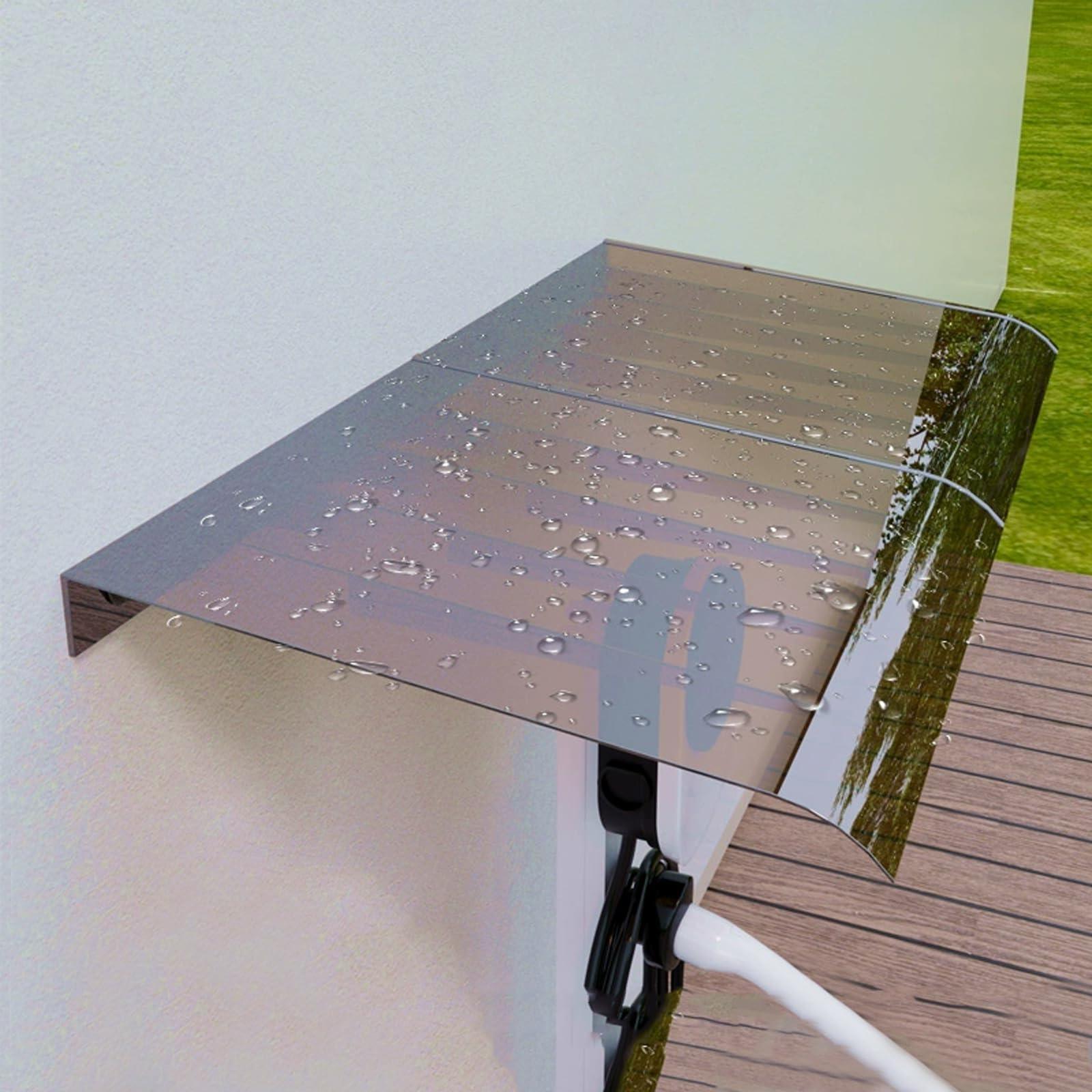 Auvent de porte protection UV et couverture insonorisée
