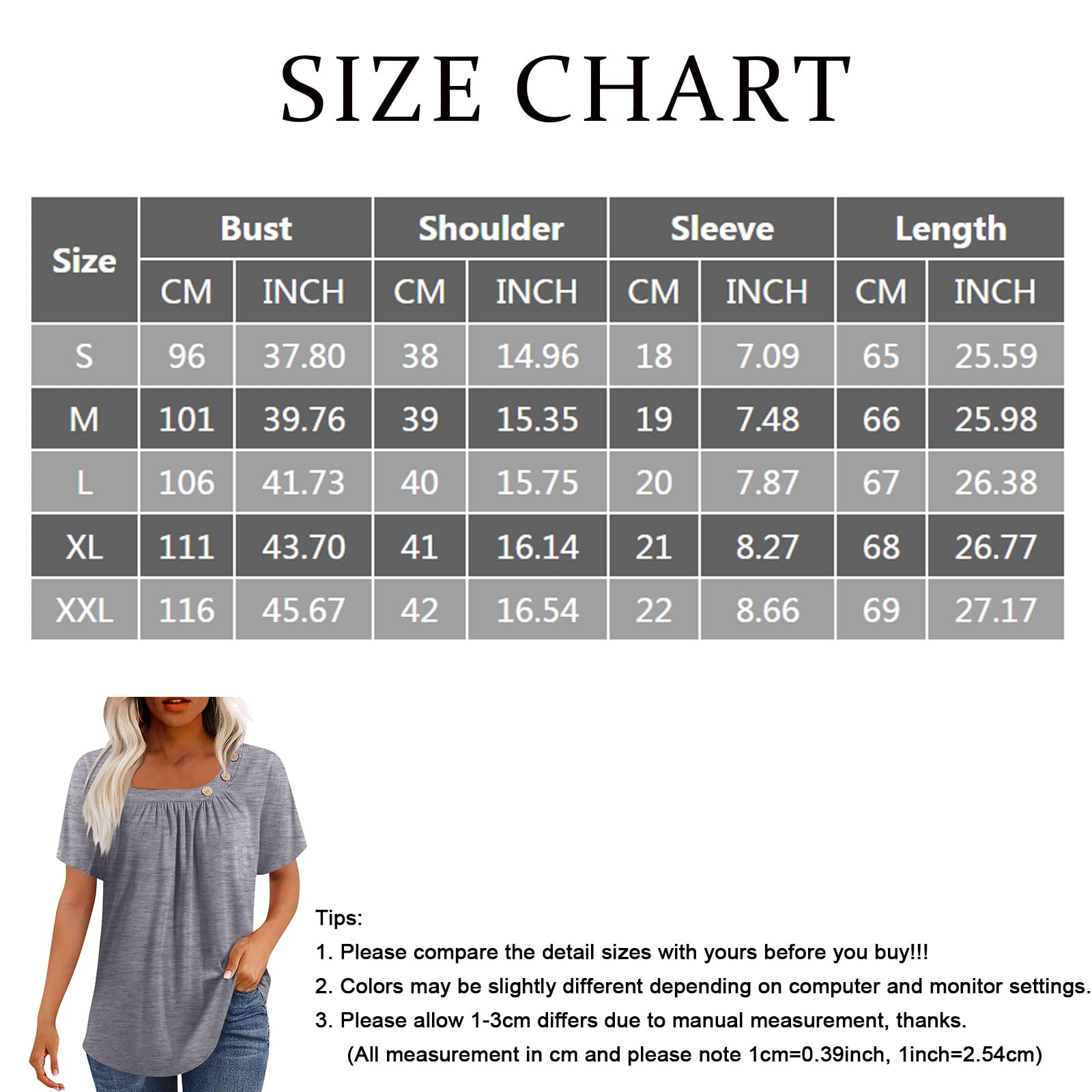 Camicette da donna a maniche corte primaverili eleganti casual vestibilità ampia magliette con bottoni decorazione estiva tinta unita tunica top