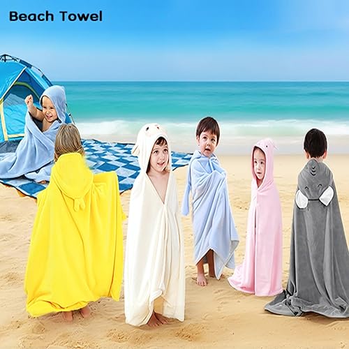 Miniatura 7 de Toalla de baño para niños pequeños con capucha, 27.5 x 55 pulgadas, ultra absorbente, suave, toalla de ducha para niños y niñas (elefante gris)