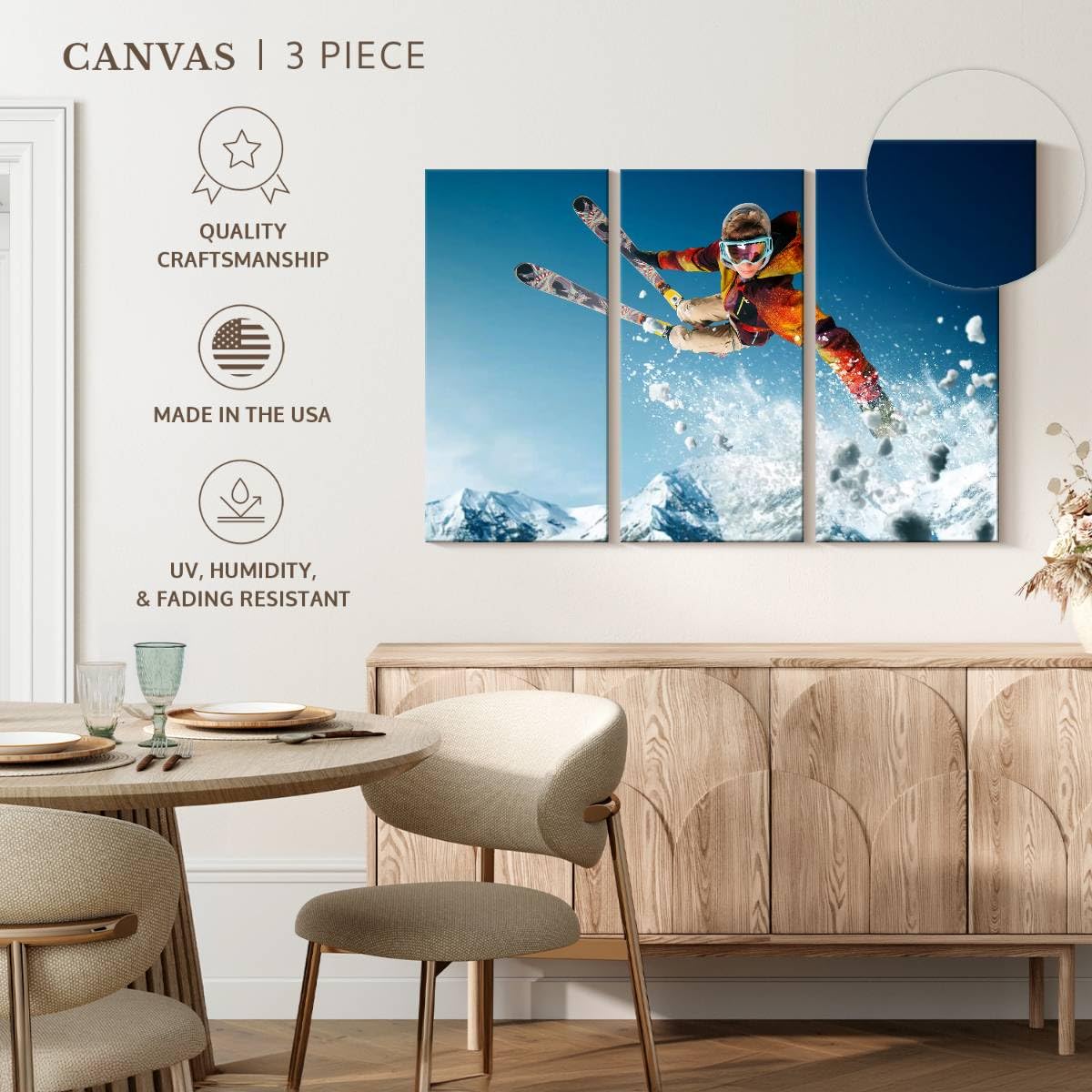 Amazon.com: Elephant Stock Ski Stunt Jump Wall Art - Horizontal