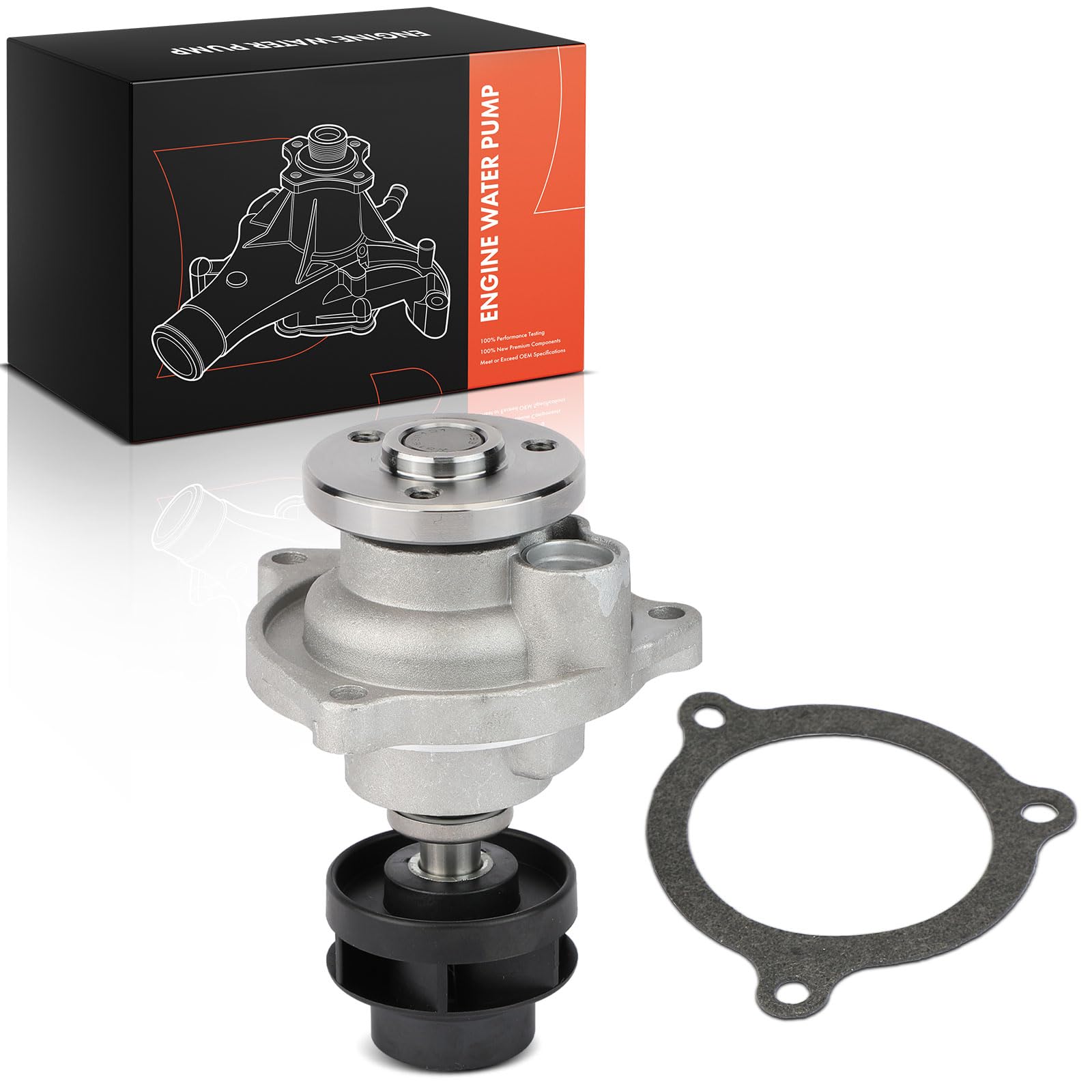 Frankberg Wasserpumpe Kühlwasserpumpe Benzin Kompatibel mit Fiesta V JD JH 1.3L 2001-2008 Fiesta V Van - 1.3L 2002-2008 KA RB 1.3L 1.6L 1996-2008 Street KA RL2 1.6L 2003-2005 Replace# 2S6G8591AA