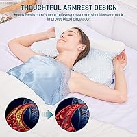 Vista 3 de Almohada cervical para dormir, almohada de espuma viscoelástica en forma de mariposa para aliviar el dolor de cuello, espuma BASF refrescante
