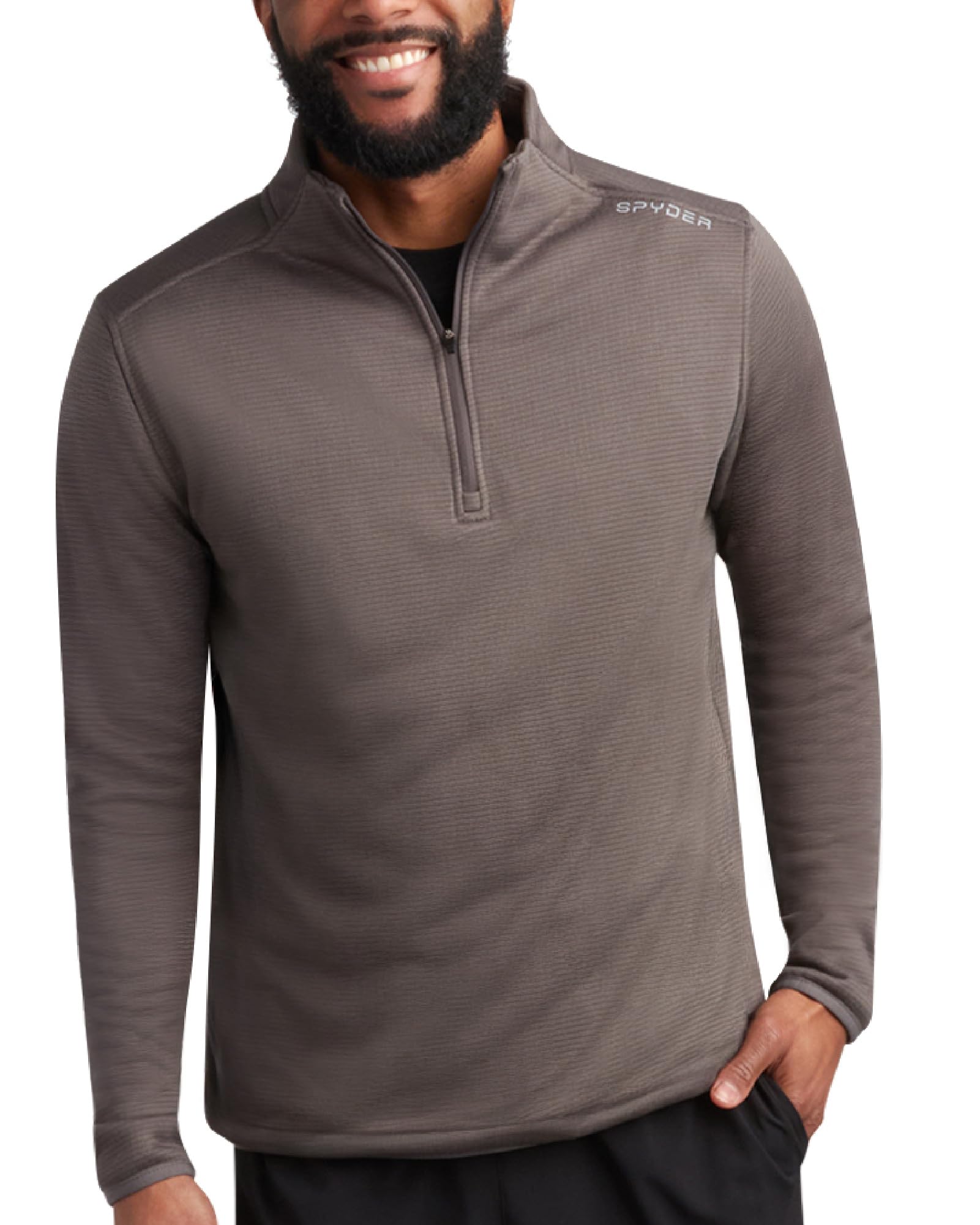 Spyder Men's Polar Zip Quarter Zip Pullover Sweatshirt - Lightweight Soft Fleece Athletic Pullover - Gym & Running Sweatshirts For L