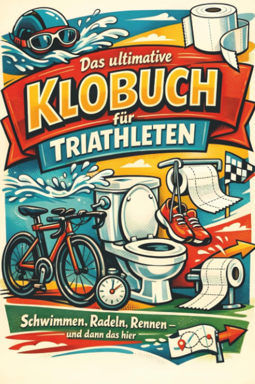 Das ultimative Klobuch für Triathleten: Schwimmen, Radeln, Rennen – und dann das hier. Lustiges Geschenk mit Lifehacks, Fun Facts und Geschichten