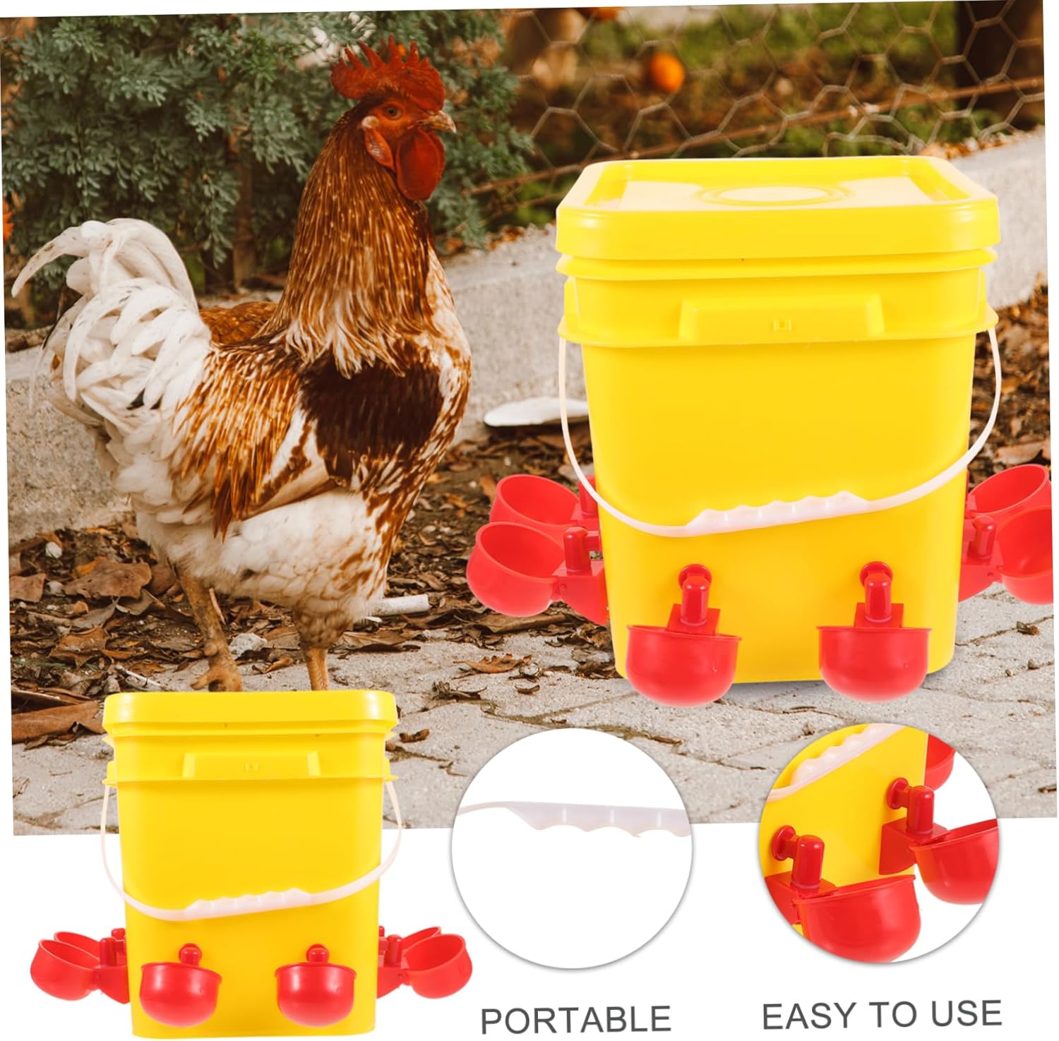 BESPORTBLE Automatic Chicken Trough Portable Poultry Feeder for Chickens Chick Feeder Reusable Easy to Clean for Chick Supplies