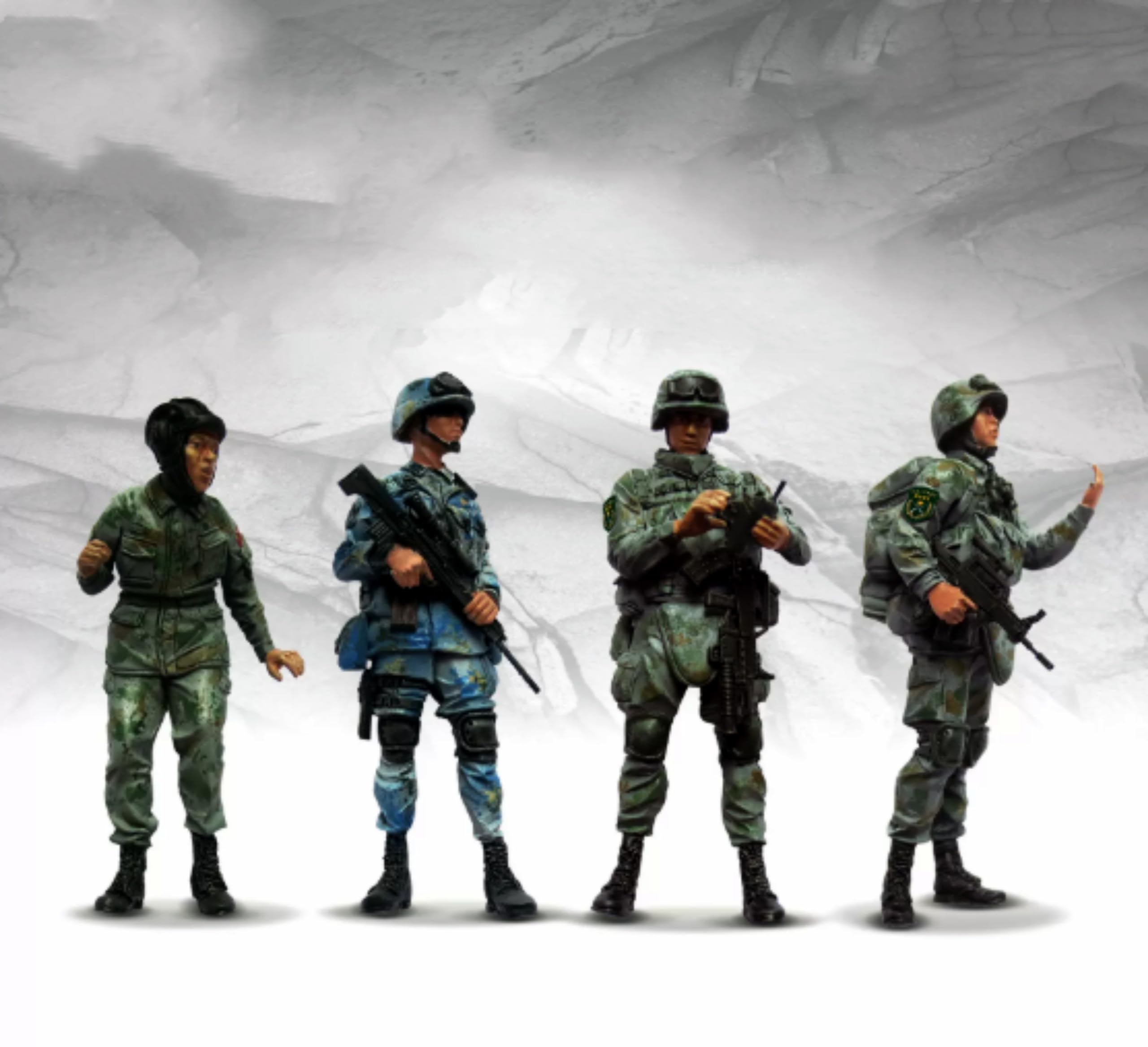 Kit de modélisation commando chinois 1/35 résine figurine militaire à assembler 7K1C-5 - 3
