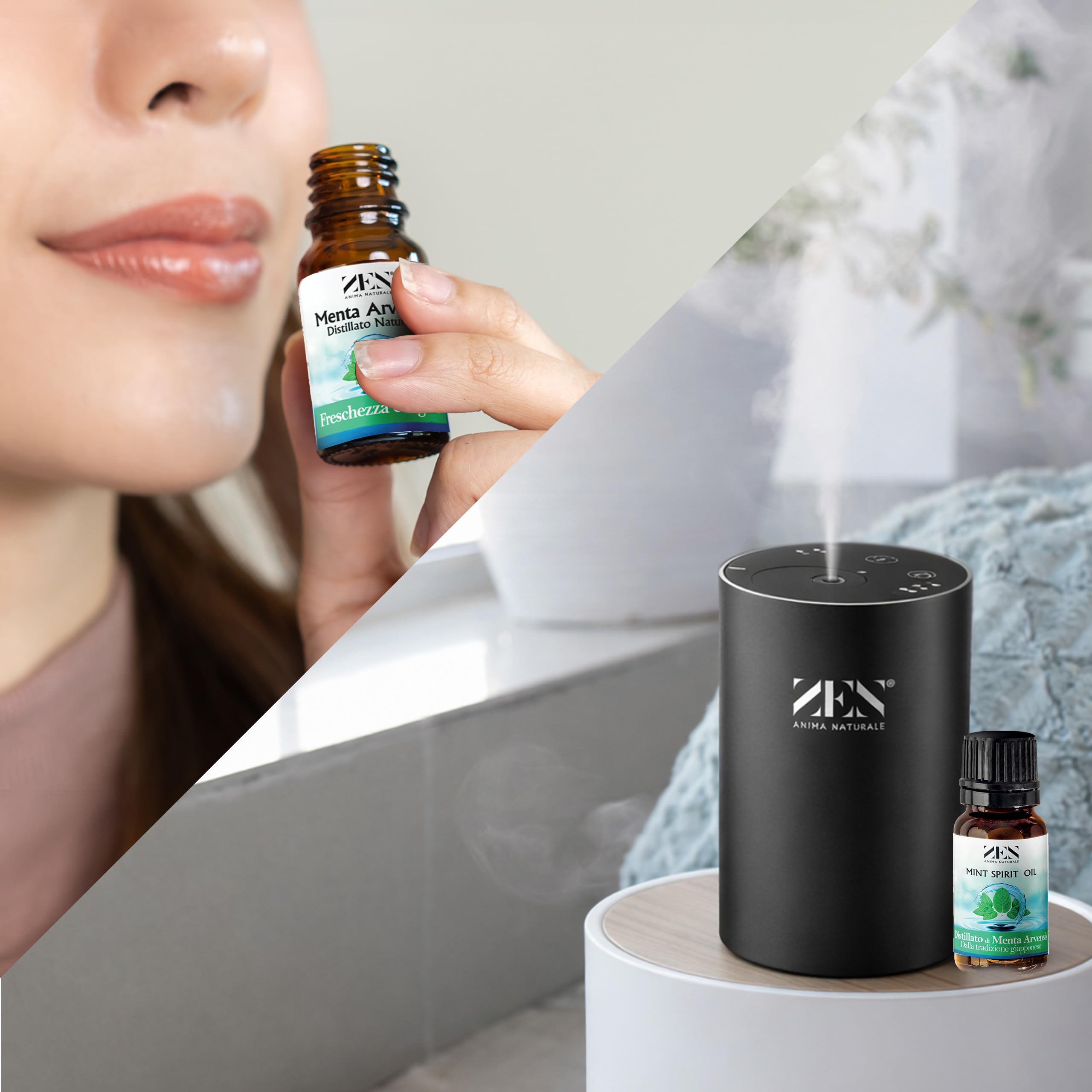 Oli Essenziali per Diffusori, Olio Essenziale per Diffusori Menta Arvensis 100 ml, 100% Puro e Naturale, Oli Essenziali Naturali per Aromaterapia e Massaggi