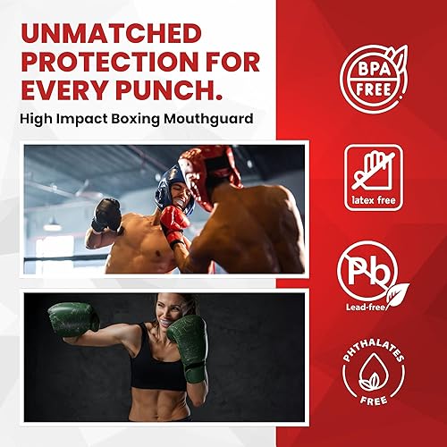 Miniatura 7 de SafeGrin Pro - Protector bucal de boxeo  Protector bucal esencial de boxeo absorbente de golpes  Protector bucal juvenil de ajuste personalizado