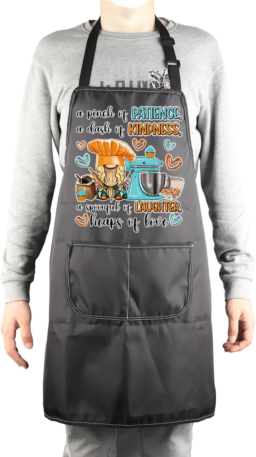 MBMSO Baking Aprons for Women Baking Gifts for Bakers Bakery Apron Home Kitchen Apron for Cooking Grilling Pastry Chef Gifts - Image 4