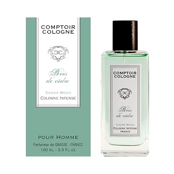 Cedar Wood Intense - Cologne for Men with Fresh Bergamot, Lemon and Mandarin Notes Blended with Cedarwood and Lavender - 3.3 oz