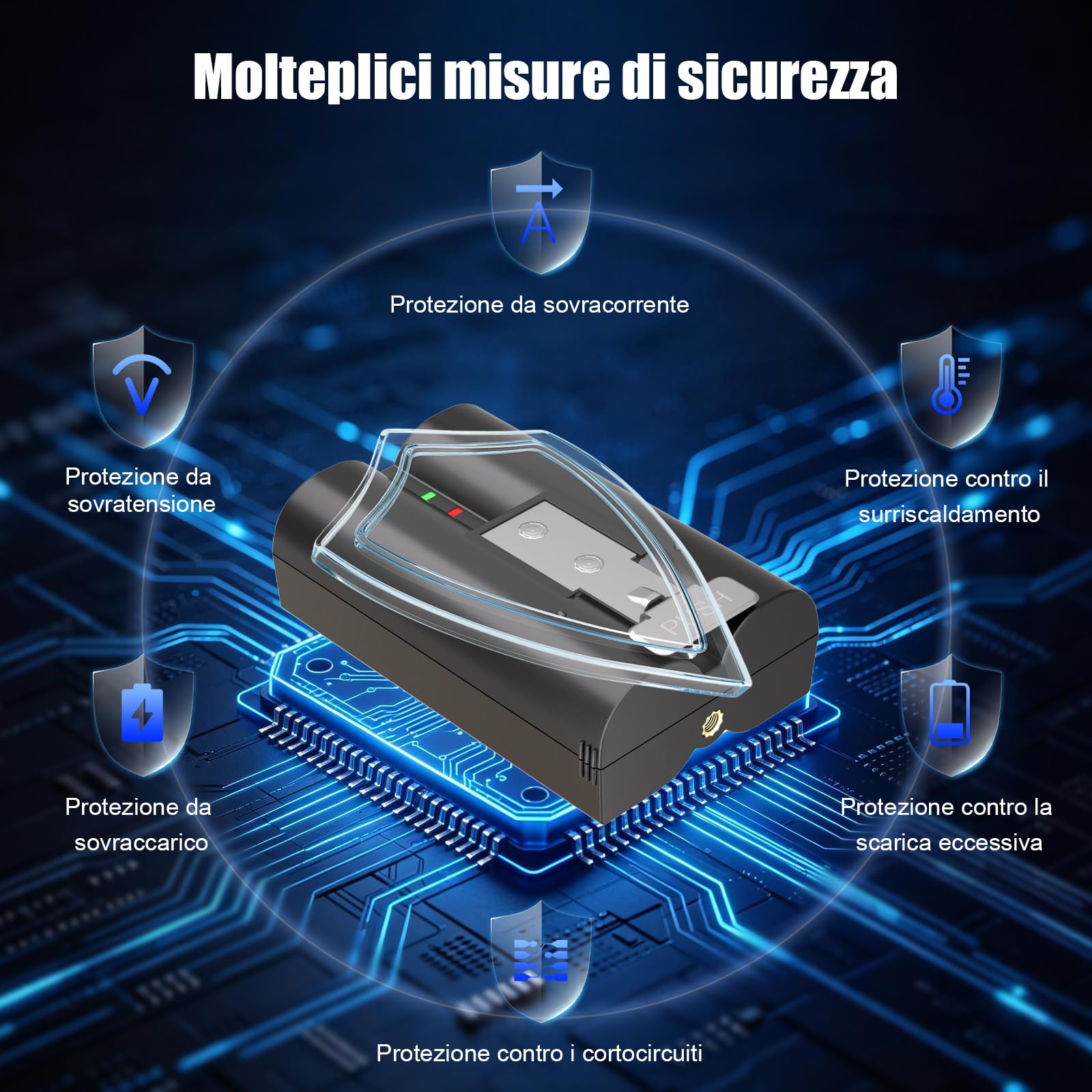 JYJZPB 4 Batterie Sostitutive per Ring Doorbell, Batterie Ricaricabili per Telecamera da 7200mAh Con Stazione di Ricarica Compatibili per Ring Video Doorbell 2/3/3 Plus/4, Spotlight Cam, Stick Up Cam