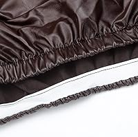 Vista 8 de YISUN Fundas para sillas de comedor, fundas de piel sintética sólida, impermeables y resistentes al aceite, fundas protectoras para sillas de Café